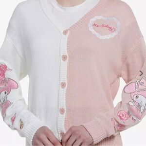 My Melody pink and white split cardigan size Large Sanrio